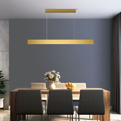 Brilagi - Lámpara de araña LED regulable SLIMLINE LED/40W/230V 3000-6000K dorado + control remoto
