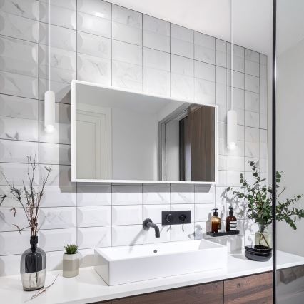 Brilagi - Lámpara de araña para baño colgante SELE AQUA 1xGU10/30W/230V IP44 blanco
