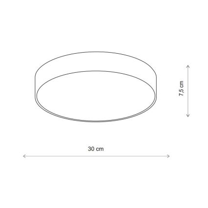 Brilagi - Plafón de baño con sensor CLARE 2xE27/48W/230V diá. 30 cm IP54 beige