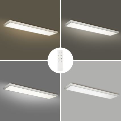 Brilagi - Luz de techo LED regulable para baño FRAME SMART LED/50W/230V 120x30 cm 3000-6000K IP44 plata + control remoto