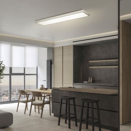 Brilagi - Luz de techo LED regulable para baño FRAME SMART LED/50W/230V 120x30 cm 3000-6000K IP44 plata + control remoto