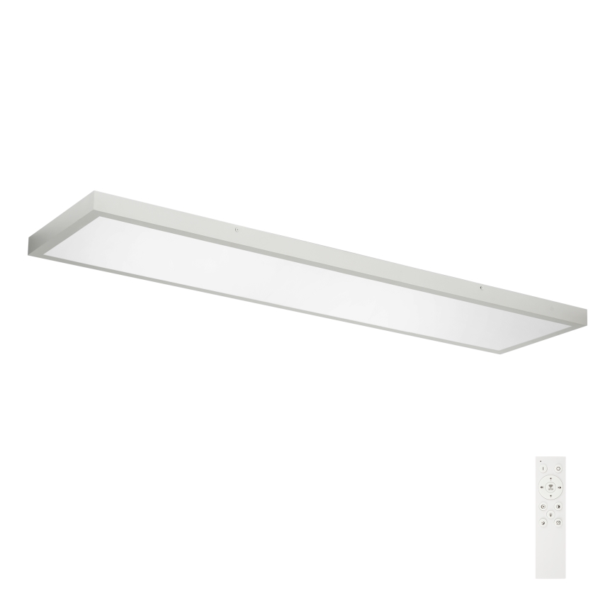 Brilagi - Luz de techo LED regulable para baño FRAME SMART LED/50W/230V 120x30 cm 3000-6000K IP44 plata + control remoto