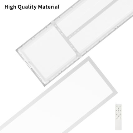 Brilagi - Luz de techo LED regulable para baño FRAME SMART LED/50W/230V 120x30 cm 3000-6000K IP44 plata + control remoto