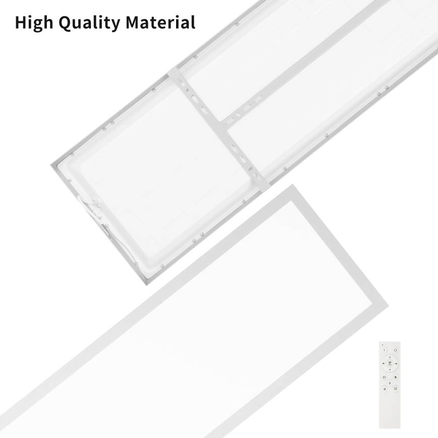 Brilagi - Luz de techo LED regulable para baño FRAME SMART LED/50W/230V 120x30 cm 3000-6000K IP44 plata + control remoto