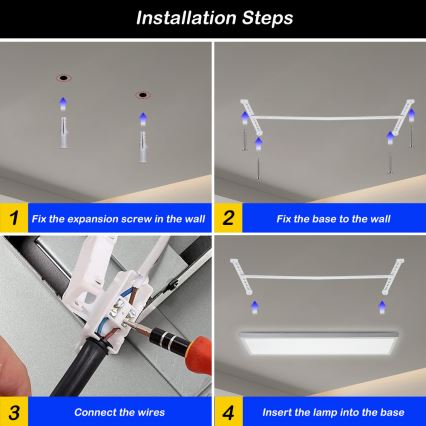 Brilagi - Luz de techo LED regulable para baño FRAME SMART LED/50W/230V 30x120 cm 3000-6000K IP44 blanco + control remoto