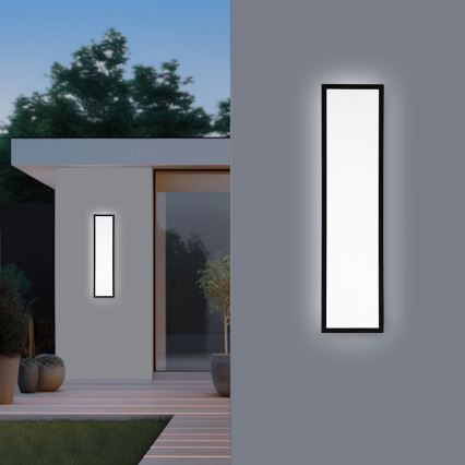 Brilagi - Luz de techo LED regulable para baño FRAME SMART LED/50W/230V 30x120 cm 3000-6000K IP44 negro + control remoto