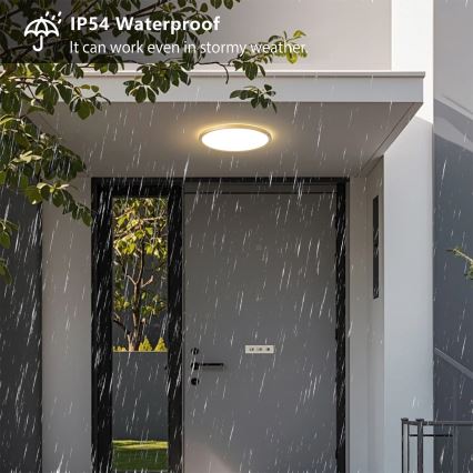 Brilagi - Plafón LED para baño ULTRA SLIM LED/18W/230V Ø 30 cm dorado IP54