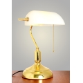 Brilagi - Lámpara de escritorio BANK OFFICE 1xE27/60W/230V dorado/blanco