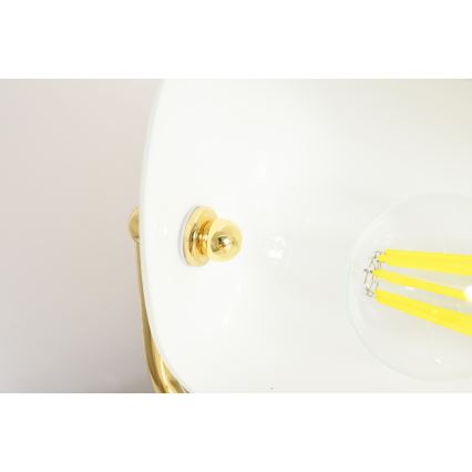 Brilagi - Lámpara de escritorio BANK OFFICE 1xE27/60W/230V dorado/blanco