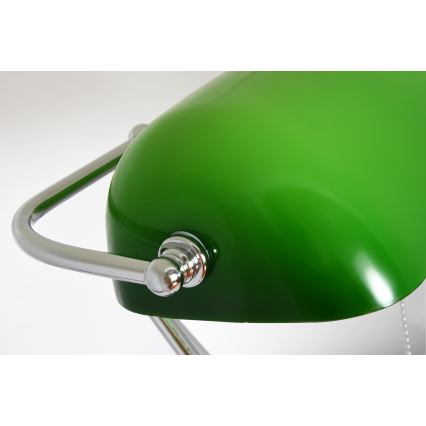 Brilagi - Lámpara de escritorio BANK OFFICE 1xE27/60W/230V negra/plateada/verde