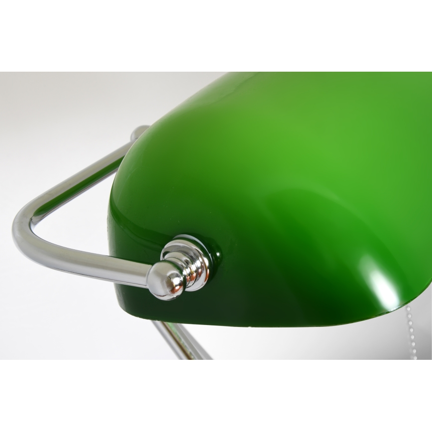 Brilagi - Lámpara de escritorio BANK OFFICE 1xE27/60W/230V negra/plateada/verde