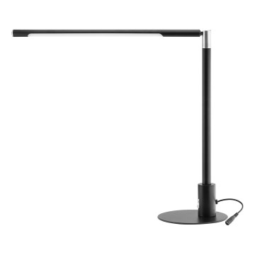 Brilagi - Lámpara de escritorio táctil LED regulable con puertos USB VARIO LED/7W/230V 3000-6500K CRI 96 negra