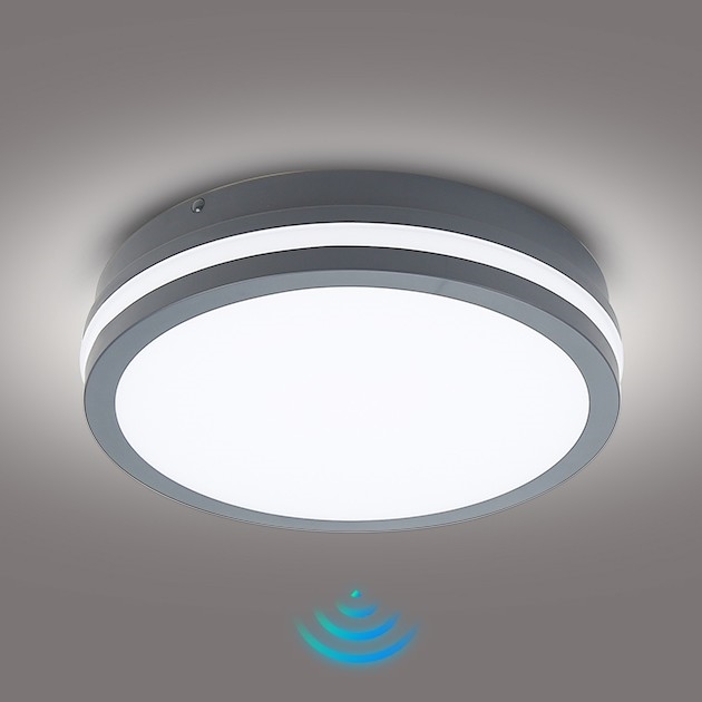 Brilagi - Lámpara de exterior LED con sensor BENE LED/24W/230V diá. 26 cm antracita IP54