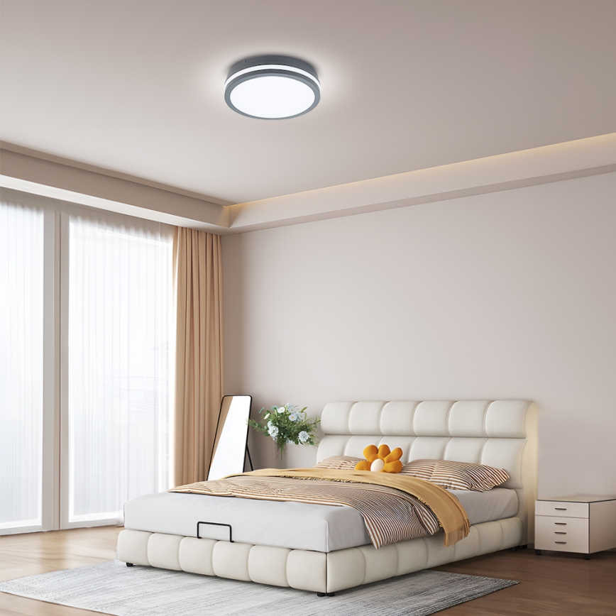 Brilagi - Lámpara de exterior LED con sensor BENE LED/24W/230V diá. 26 cm antracita IP54
