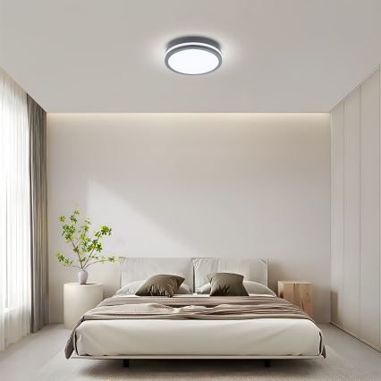 Brilagi - Lámpara de exterior LED con sensor BENE LED/24W/230V diá. 26 cm antracita IP54