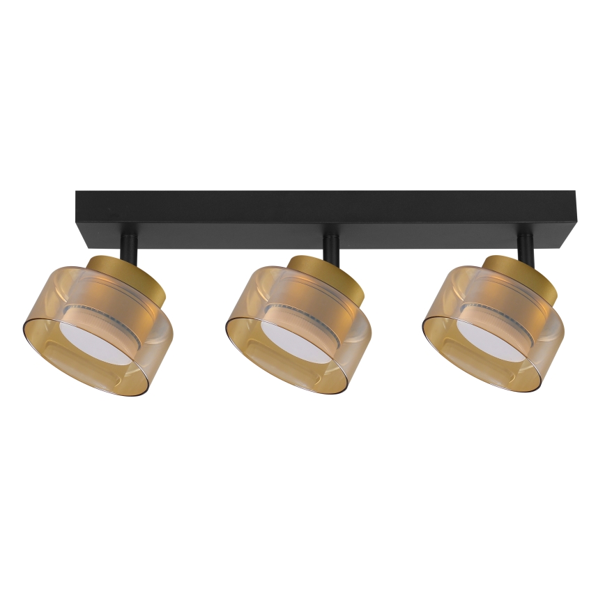 Brilagi - Lámpara de focos AURA LUX 3xGX53/30W/230V negro/dorado
