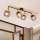Brilagi - Lámpara de focos BASKLITE 4xE27/15W/230V madera de caucho/negro