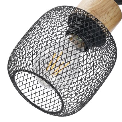 Brilagi - Lámpara de focos BASKLITE 4xE27/15W/230V madera/negro