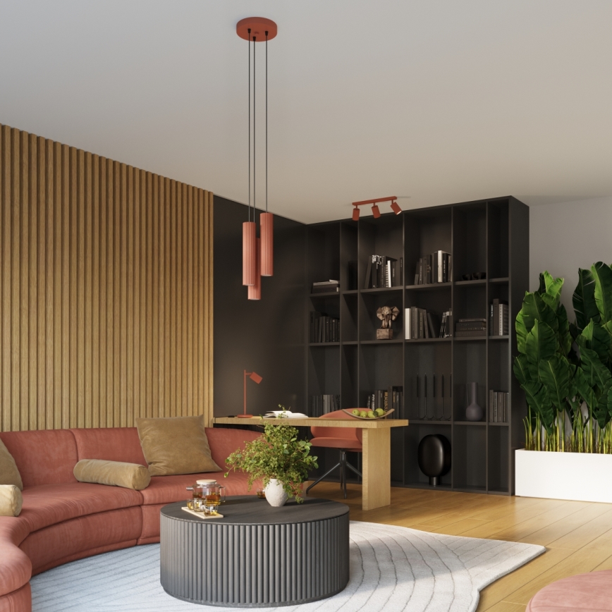 Brilagi - Lámpara de focos CRESTO 3xGU10/10W/230V roja