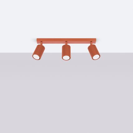 Brilagi - Lámpara de focos CRESTO 3xGU10/10W/230V roja