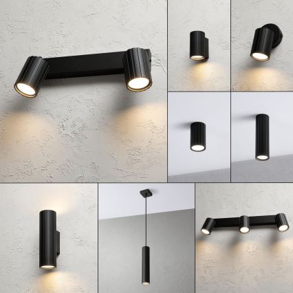 Brilagi - Lámpara de focos CRISPINA 2xGU10/10W/230V negra