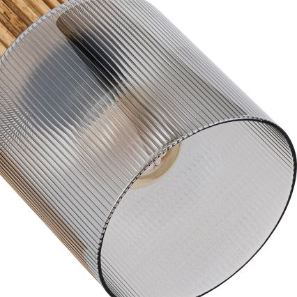 Brilagi - Lámpara de focos HYGGE 2xE14/15W/230V madera/ahumado