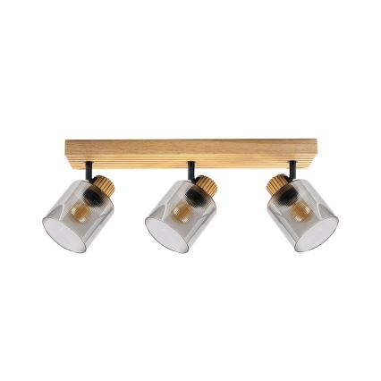 Brilagi - Lámpara de focos HYGGE 3xE14/15W/230V caucho/ahumado