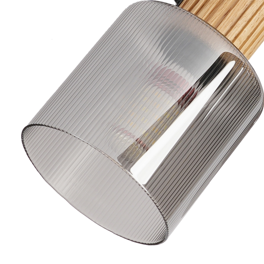 Brilagi - Lámpara de focos HYGGE 3xE14/15W/230V madera/ahumado