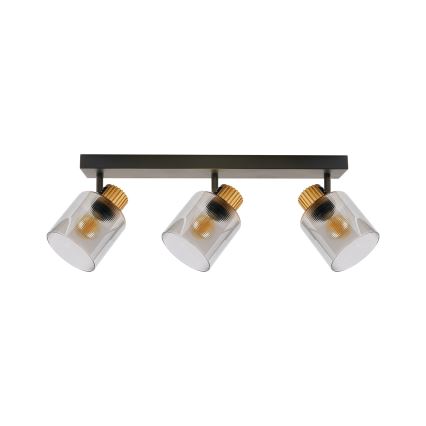 Brilagi - Lámpara de focos HYGGE 3xE14/15W/230V negro/ahumado