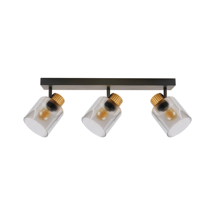 Brilagi - Lámpara de focos HYGGE 3xE14/15W/230V negro/ahumado