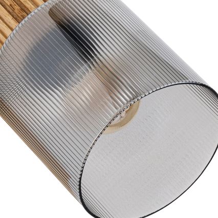 Brilagi - Lámpara de focos HYGGE 4xE14/15W/230V madera/ahumada