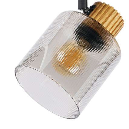 Brilagi - Lámpara de focos HYGGE 4xE14/15W/230V negro/ahumado
