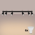 Brilagi - Lámpara de focos LED CRESTO 6xGU10/10W/230V negra