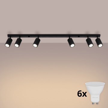 Brilagi - Lámpara de focos LED CRESTO 6xGU10/10W/230V negra