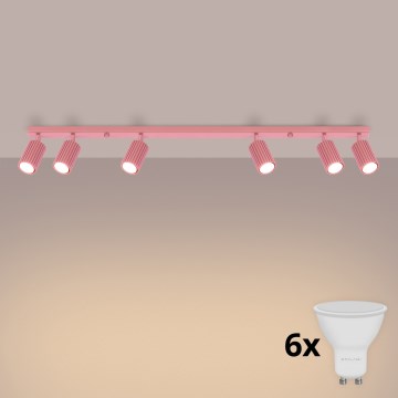 Brilagi - Lámpara de focos LED CRESTO 6xGU10/10W/230V rosa
