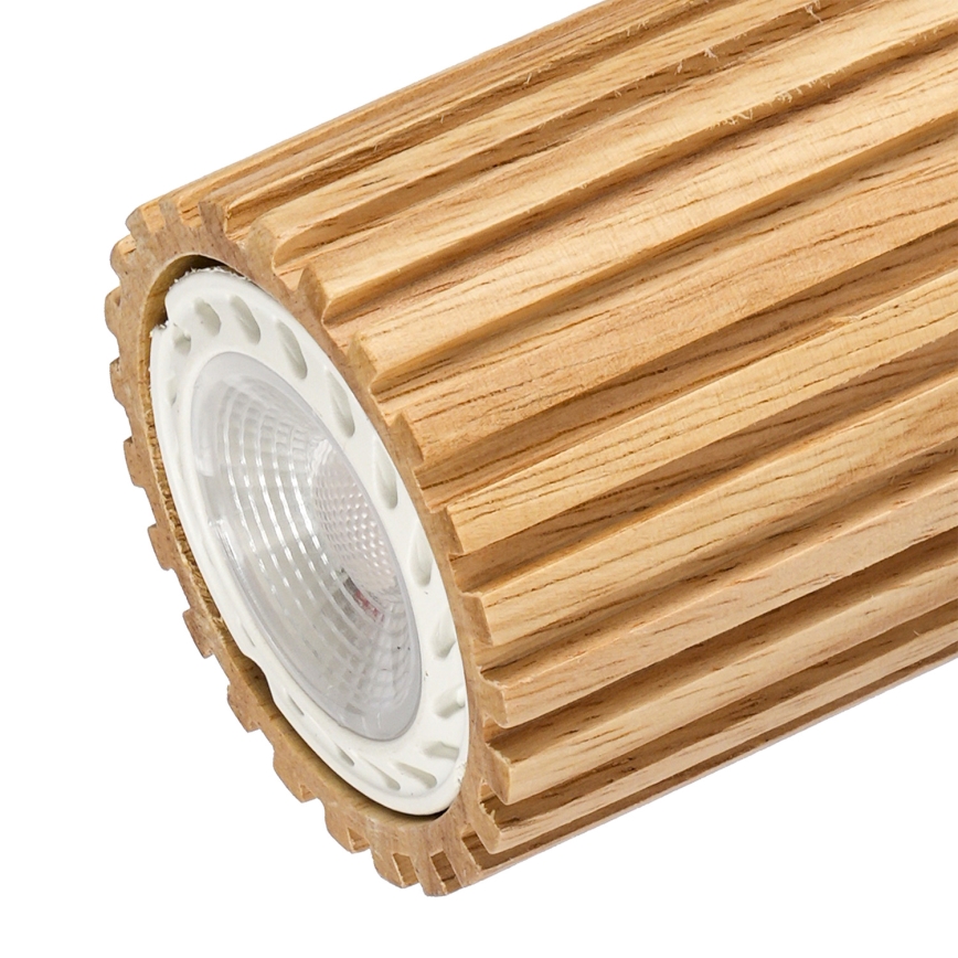 Brilagi - Lámpara de focos MODERN WOOD 4xGU10/8W/230V madera/blanco
