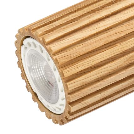 Brilagi - Lámpara de focos MODERN WOOD 4xGU10/8W/230V madera de caucho/blanco