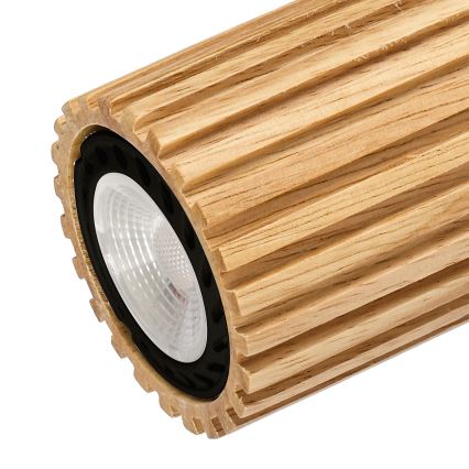 Brilagi - Lámpara de focos MODERN WOOD 4xGU10/8W/230V madera de hevea/negro