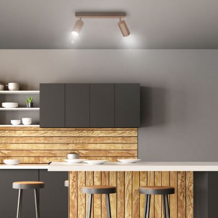Brilagi - Lámpara de focos SELE 2xGU10/30W/230V beige