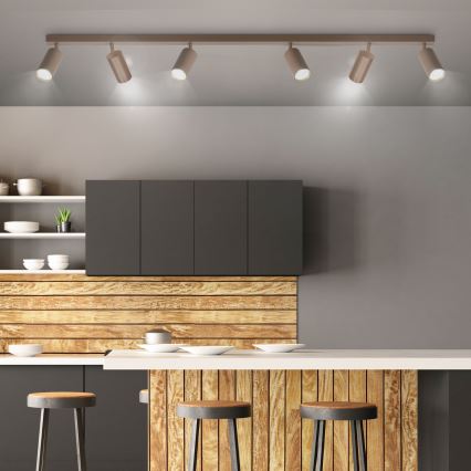 Brilagi - Lámpara de focos SELE 6xGU10/30W/230V beige