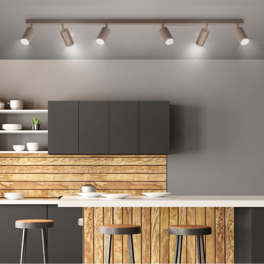 Brilagi - Lámpara de focos SELE 6xGU10/30W/230V beige