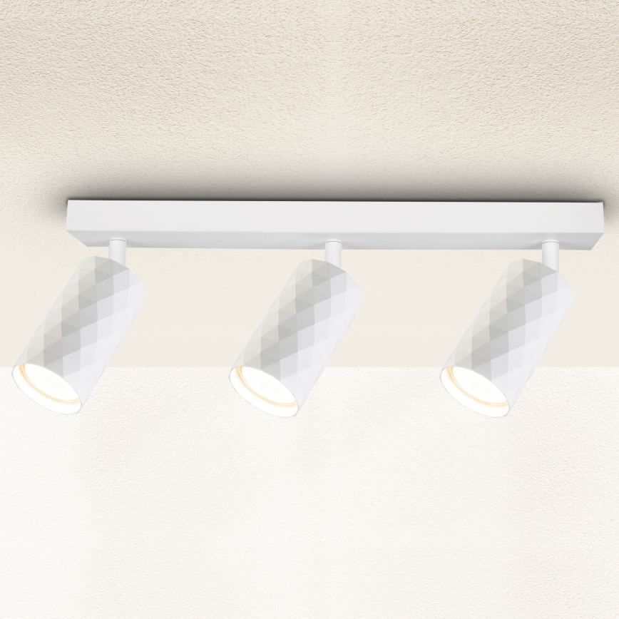 Brilagi - Lámpara de focos SELE DIAMANT 3xGU10/30W/230V blanca