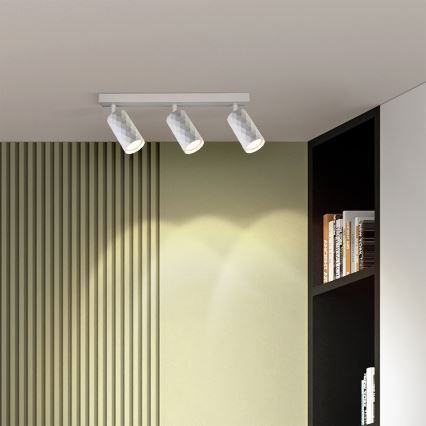 Brilagi - Lámpara de focos SELE DIAMANT 3xGU10/30W/230V blanca