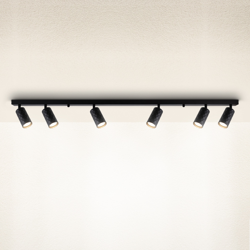 Brilagi - Lámpara de focos SELE DIAMANT 6xGU10/30W/230V negra