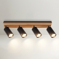 Brilagi - Lámpara de focos SELE WOOD 4xGU10/30W/230V negro/madera