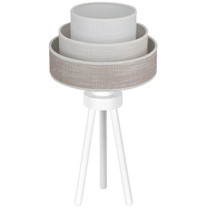 Brilagi - Lámpara de mesa ALASKA LUNETA 1xE27/15W/230V gris/color crema
