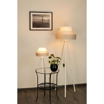 Brilagi - Lámpara de mesa ALASKA LUNETA 1xE27/15W/230V gris/color crema