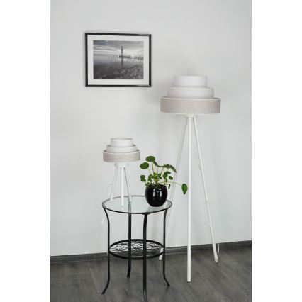 Brilagi - Lámpara de mesa ALASKA LUNETA 1xE27/15W/230V gris/color crema