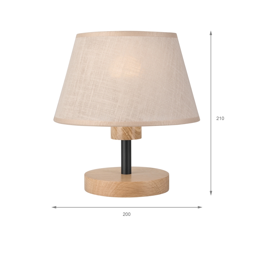 Brilagi - Lámpara de mesa ANTHONY 1xE27/60W/230V roble/beige