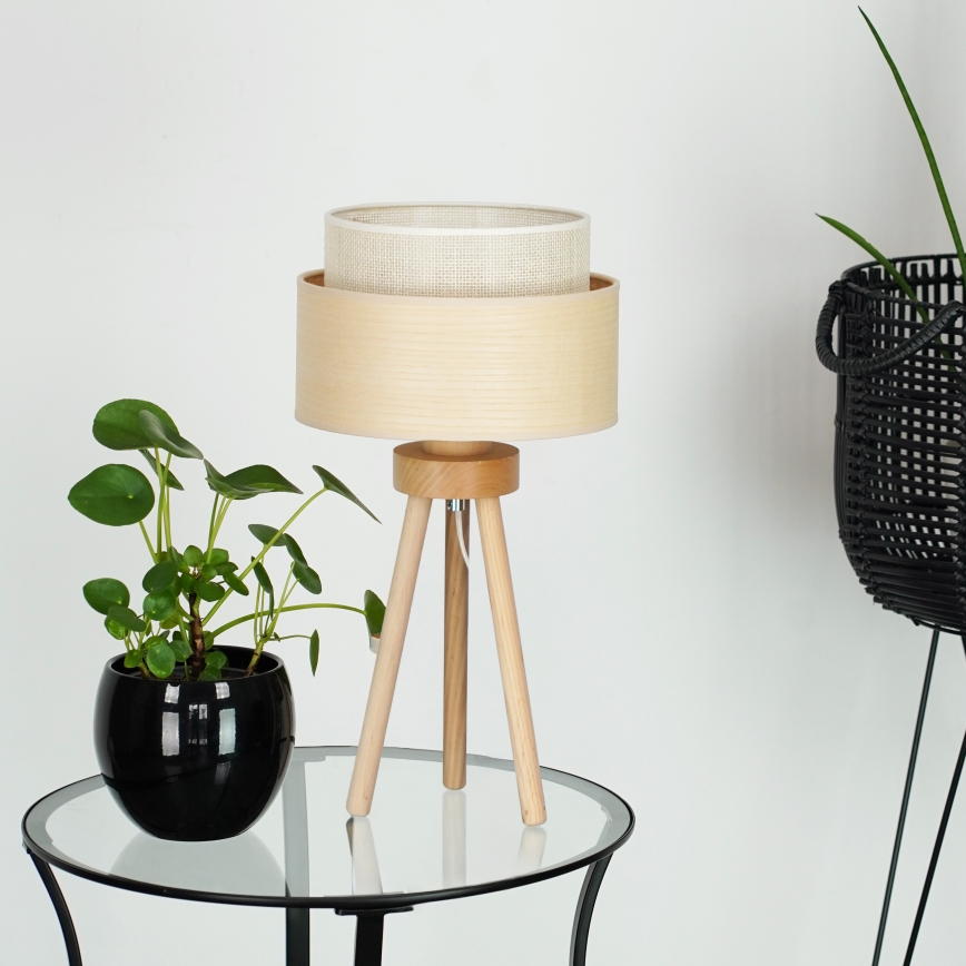 Brilagi - Lámpara de mesa ARIZONA BOHO 1xE27/15W/230V beige